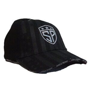 Subtle Patriot Black on Black Flag Print SP 3D Embroidery in White Mens OSFM Hat